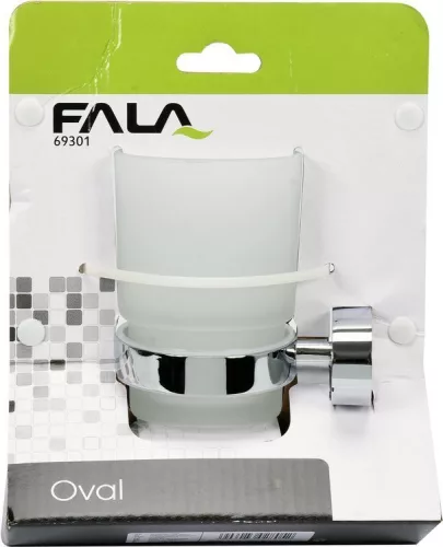 Fala Fali fürdőszoba pohár Oval Chrom