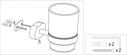 Fala Fali fürdőszoba pohár Oval Chrom