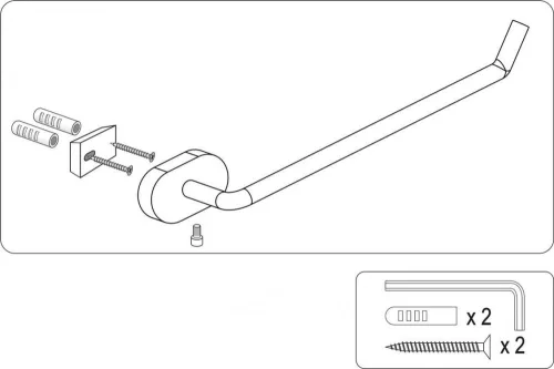 Fala Törölközőtartó Oval Króm