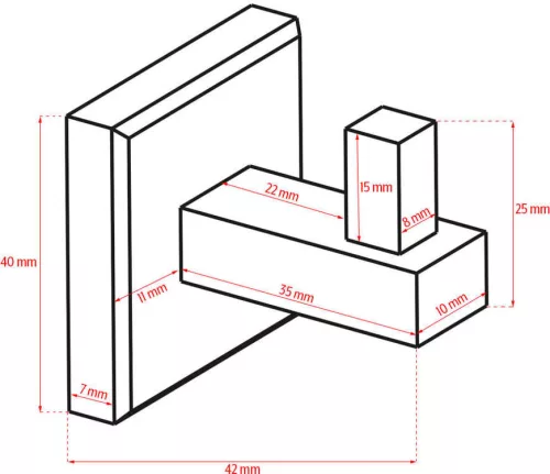 Fala fali akasztó Quad Króm