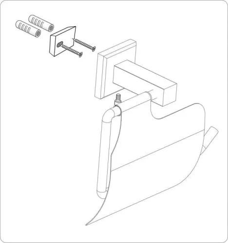 Fala wc papír tartó Quad Króm