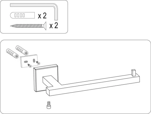 Fala wc papír tartó Quad Króm