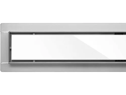 Fala zuhanylefolyó WET&DRY fehér üveg 70 CM