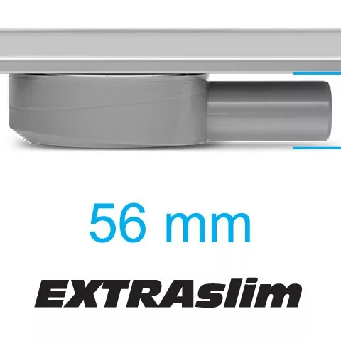 Fala zuhanylefolyó - vékony, 50 CM, szürke