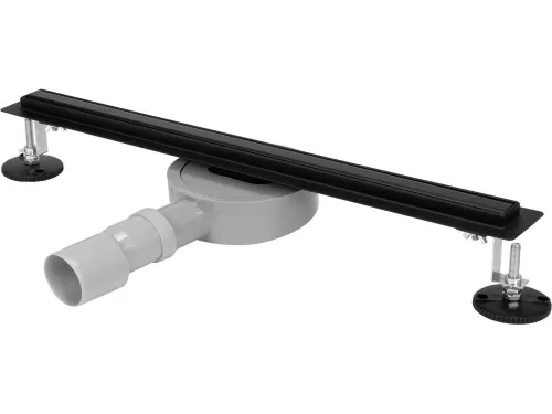 Fala zuhanylefolyó - vékony, 80 CM, fekete