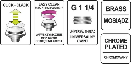 Fala mosdó lefolyó réz