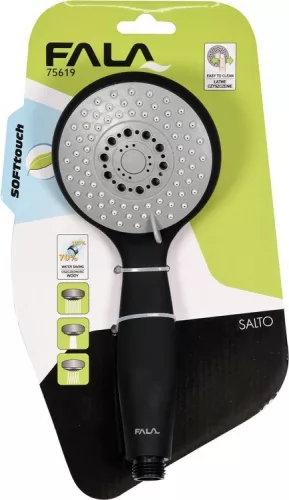 Fala zuhanyfej 3 funkciós fekete