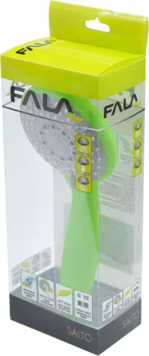 Fala zuhanyfej 3 funkciós zöld