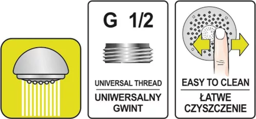 Fala zuhanyfej 1 funkciós