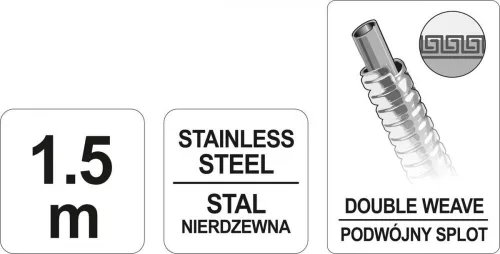 Fala zuhanycső erősített 1,5 m