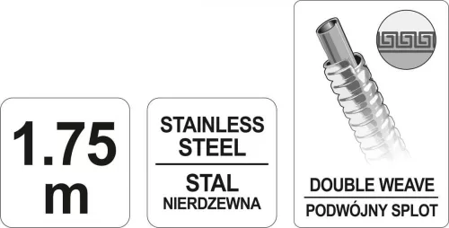 Fala zuhanycső erősített 1,75 m