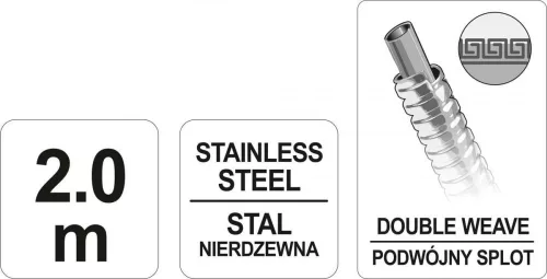 Fala zuhanycső erősített 2,0 m