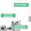Fala mosogató csaptelep fehér flexibilis csővel - falra szerelhető