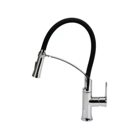 Fala mosogató csaptelep fekete flexibilis csővel