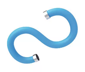 Fala mosogató csaptelep fekete flexibilis csővel