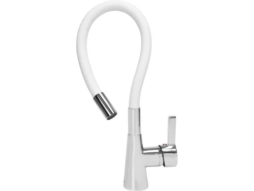 Fala mosogató csaptelep fehér flexibilis csővel