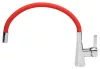 Fala mosogató álló csaptelep piros flexibilis csővel