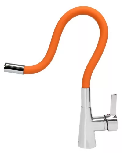 Fala mosogató csaptelep narancssárga flexibilis csővel