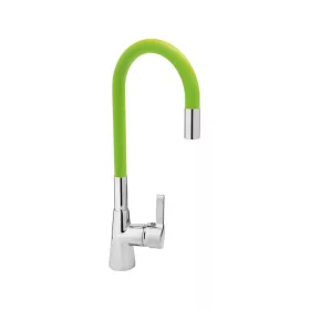 Fala mosogató álló csaptelep zöld flexibilis csővel