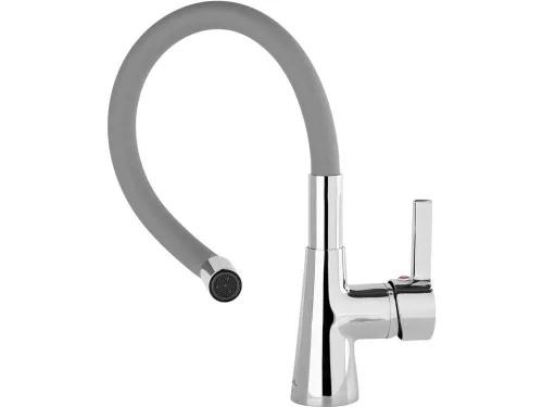 Fala mosogató csaptelep szürke flexibilis csővel