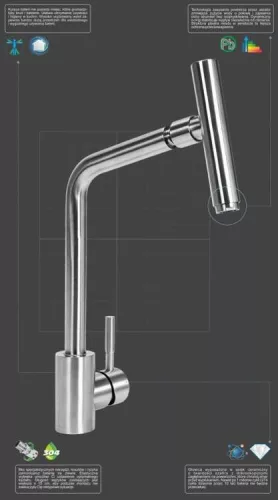 Fala mosogató csaptelep inox Steely 3