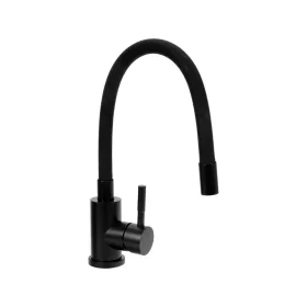 Fala mosogató csaptelep flexibilis csővel, fekete-fekete