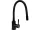 Fala mosogató csaptelep flexibilis csővel, fekete-fekete