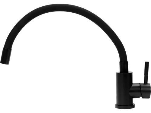 Fala mosogató csaptelep flexibilis csővel, fekete-fekete