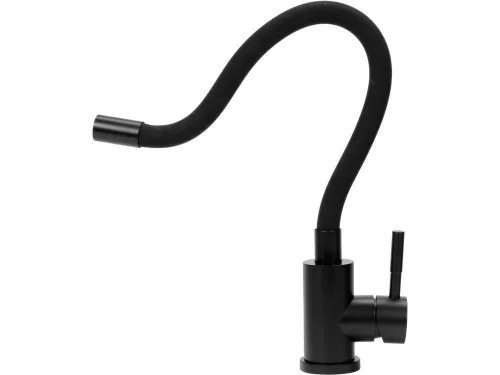 Fala mosogató csaptelep flexibilis csővel, fekete-fekete