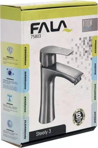 Fala mosdó csaptelep inox Steely 3