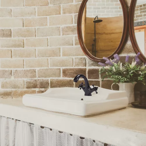 Fala mosdó csaptelep Retro Black 1