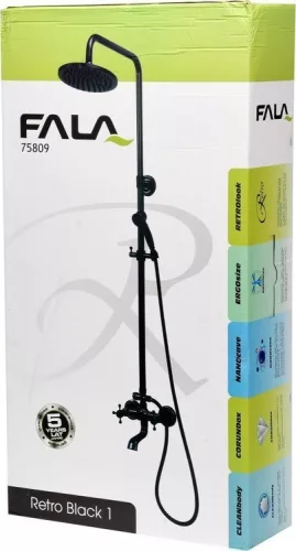 Fala zuhanyoszlop Retro Black 1