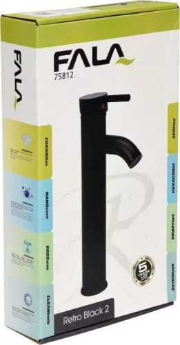 Fala mosdó csaptelep Retro Black 2