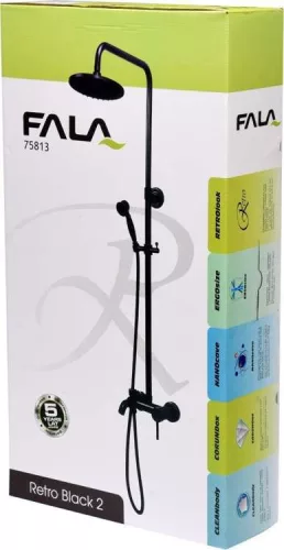 Fala zuhanyoszlop Retro Black 2