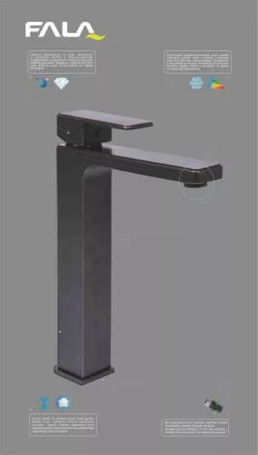 Fala mosdó csaptelep Retro Black 3