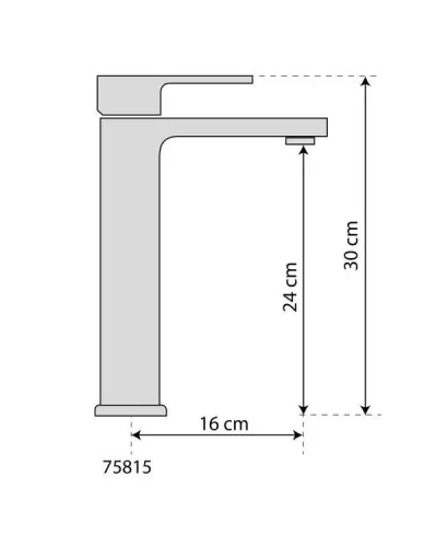 Fala mosdó csaptelep Retro Black 3