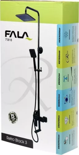 Fala zuhanyoszlop Retro Black 3