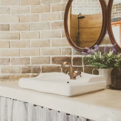 Fala mosdó csaptelep Retro Bronze 1