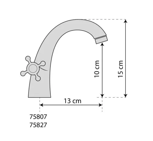 Fala mosdó csaptelep Retro Bronze 1