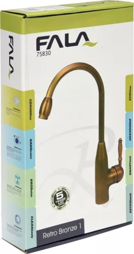 Fala mosogató csaptelep Retro Bronze 1