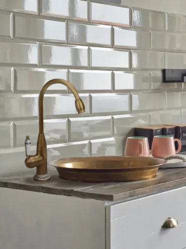 Fala mosogató csaptelep kerámia fogantyúval Retro Bronze 1