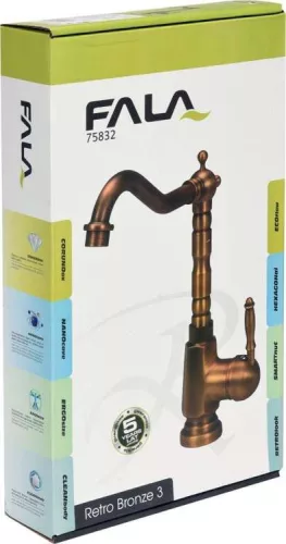 Fala mosogató csaptelep Retro Bronze 3