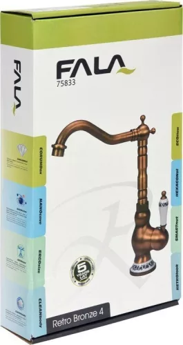 Fala mosogató csaptelep Retro Bronze 4