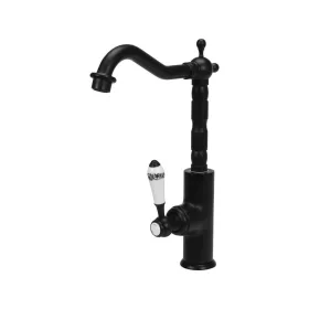 Fala mosogató csaptelep kerámia fogantyúval Retro Black 1