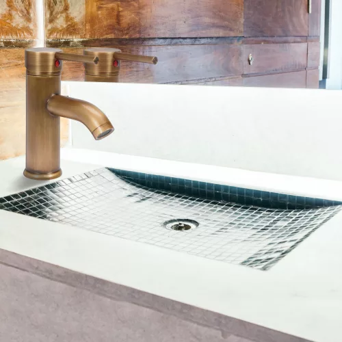 Fala mosdó csaptelep Retro Bronze 2