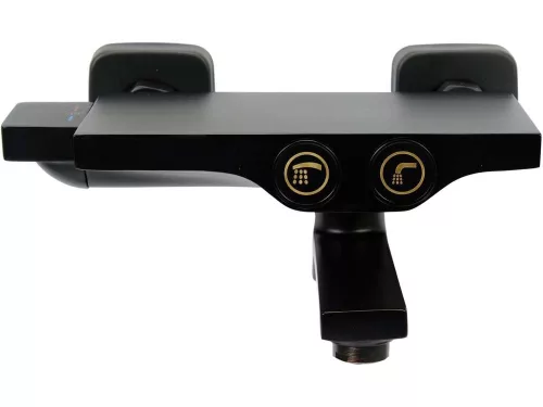 Fala kádtöltő csaptelep NOIR 2 zuhanycsővel és zuhanyfejjel