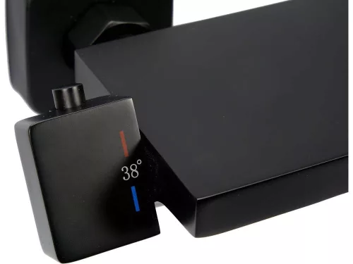 Fala kádtöltő csaptelep NOIR 2 zuhanycsővel és zuhanyfejjel