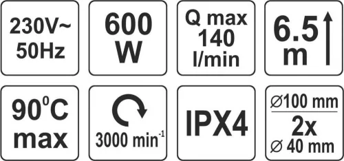 Fala darálós szennyvíz szivattyú 600W