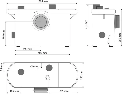 Fala darálós szennyvíz szivattyú 600W