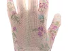 Flo Kertészkesztyű rózsaszín virágmintával 10-es, PU bevonattal.